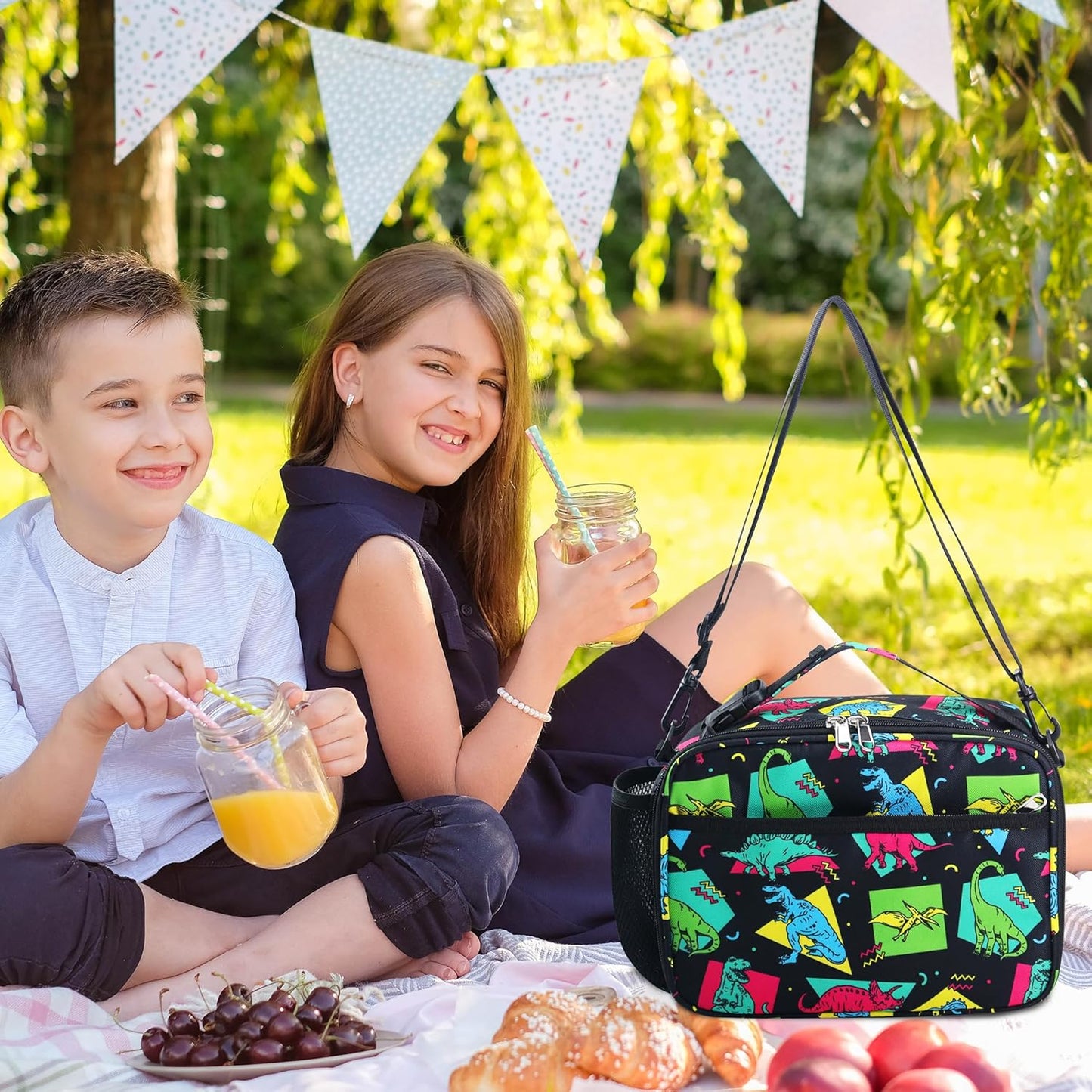 RLGPBON Kids Lunch Bag,Insulated Lunch Box for Girls,Lunch Bag Toddler Teen,School Daycare Cute Travel bags