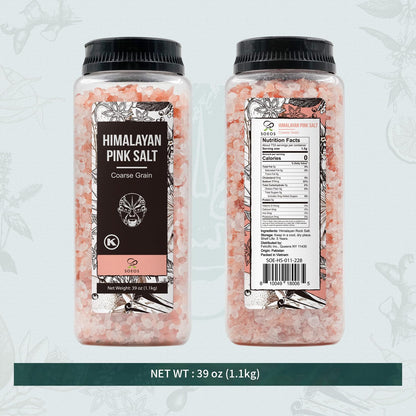 Soeos Himalayan Pink Salt, Coarse Grain, 39 oz (2.4 lb), Bottled