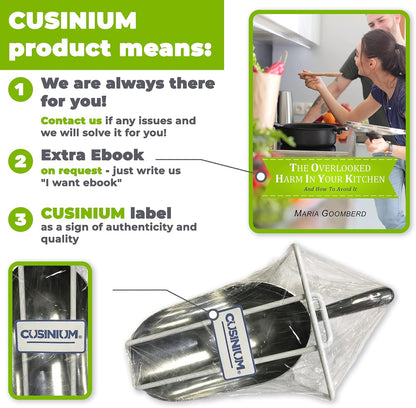 CUSINIUM 24 oz Aluminum Ice Scoop with Holder