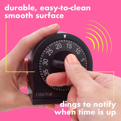 Colortrak 60 Minute Wind Up Timer, No Batteries Required, Black
