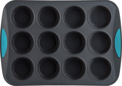 Trudeau Silicone Muffin Pan, 12 Cavities, Fuchsia (Model: 05115197KR)