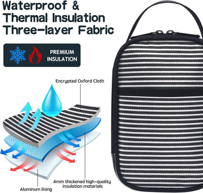 Yelocota Small Insulated Lunch Bag- Snack Bag- Mini Cooler Bag with Handle for Travel,Work,School(Storage Space below 20oz)- Also Suitable for Pairing with Food Jar
