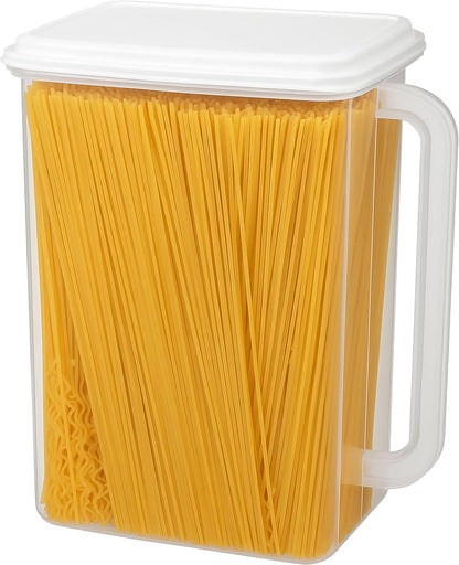 Buddeez Airtight Storage Dispenser - Easy Pour Spout for Cereal and Dry Food - BPA Free 46 Cup White/Clear