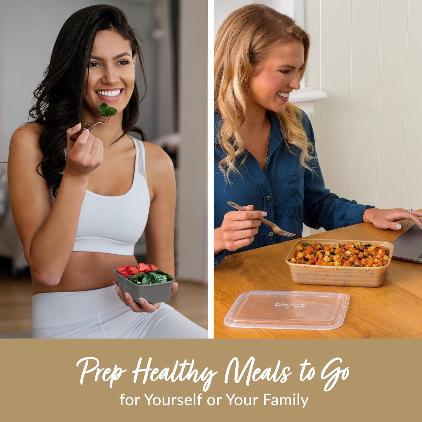 Bentgo Prep 60-Piece Variety Meal Prep Kit - Reusable PFAS & BPA-Free Food Containers 1-Compartment Trays, Prep Bowls, & Snack Boxes - Microwave, Freezer, & Dishwasher Safe (Rich Shades)
