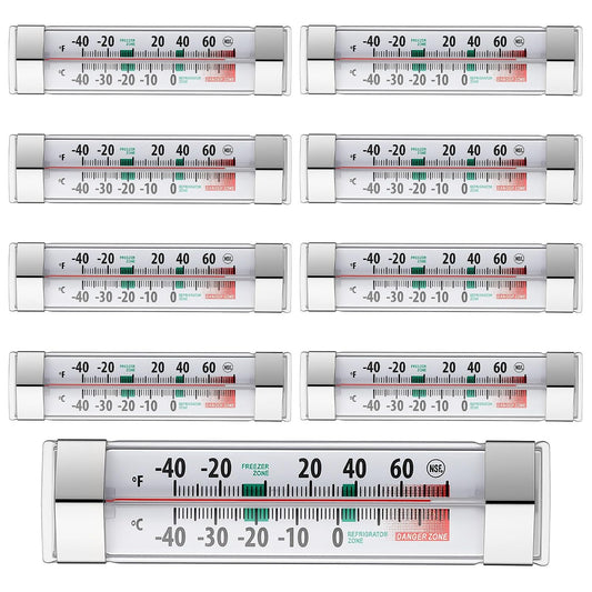 8Pack Refrigerator Freezer Thermometer, Waterproof Refrigerator Thermometer