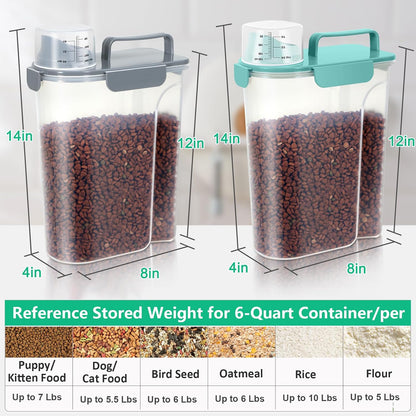 TBMax 10 Lbs Cat Dog Food Storage Container, 2026 Upgraded Large Pouring Container for Pet Food Storage, Bird Seed Dispenser, Portable Travel Kibble Holder -Dark Green