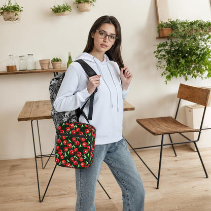 Dinosaur Volcano Insulated Lunch Bag for Women & Men, Reusable Leak-Proof Lunch Box with Cooler Compartment, Lunch Tote for Adults Work Travel Picnic Durable & Washable