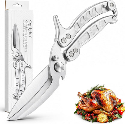 Kitchen Scissors All Purpose, Stainless Steel Heavy Duty Kitchen Shears for Cutting Food-Chicken,Meat,Poultry,Bone and Turkey Multifunctional Kitchen Scissors With Satety Lock
