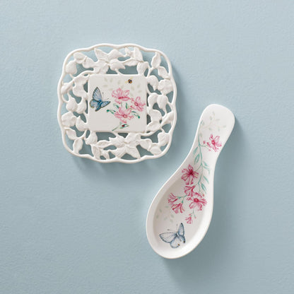Lenox Butterfly Meadow Porcelain Trivet, 7 Inch