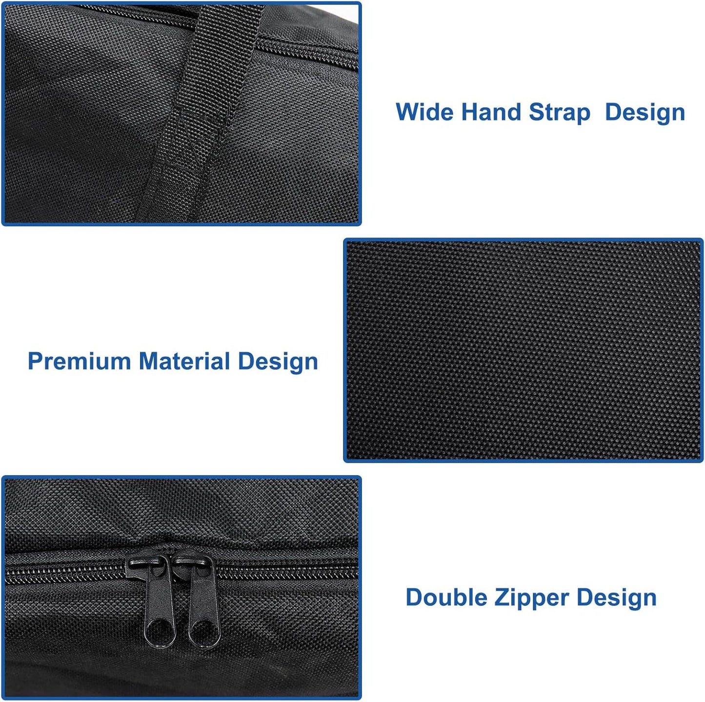 BBQ Tool Storage Bag, Heavy Duty Tools Bag, 600D Oxford Cloth, Outdoor Grill Accessories Bag for Camping Picnic Trip (22X5X8Inch)