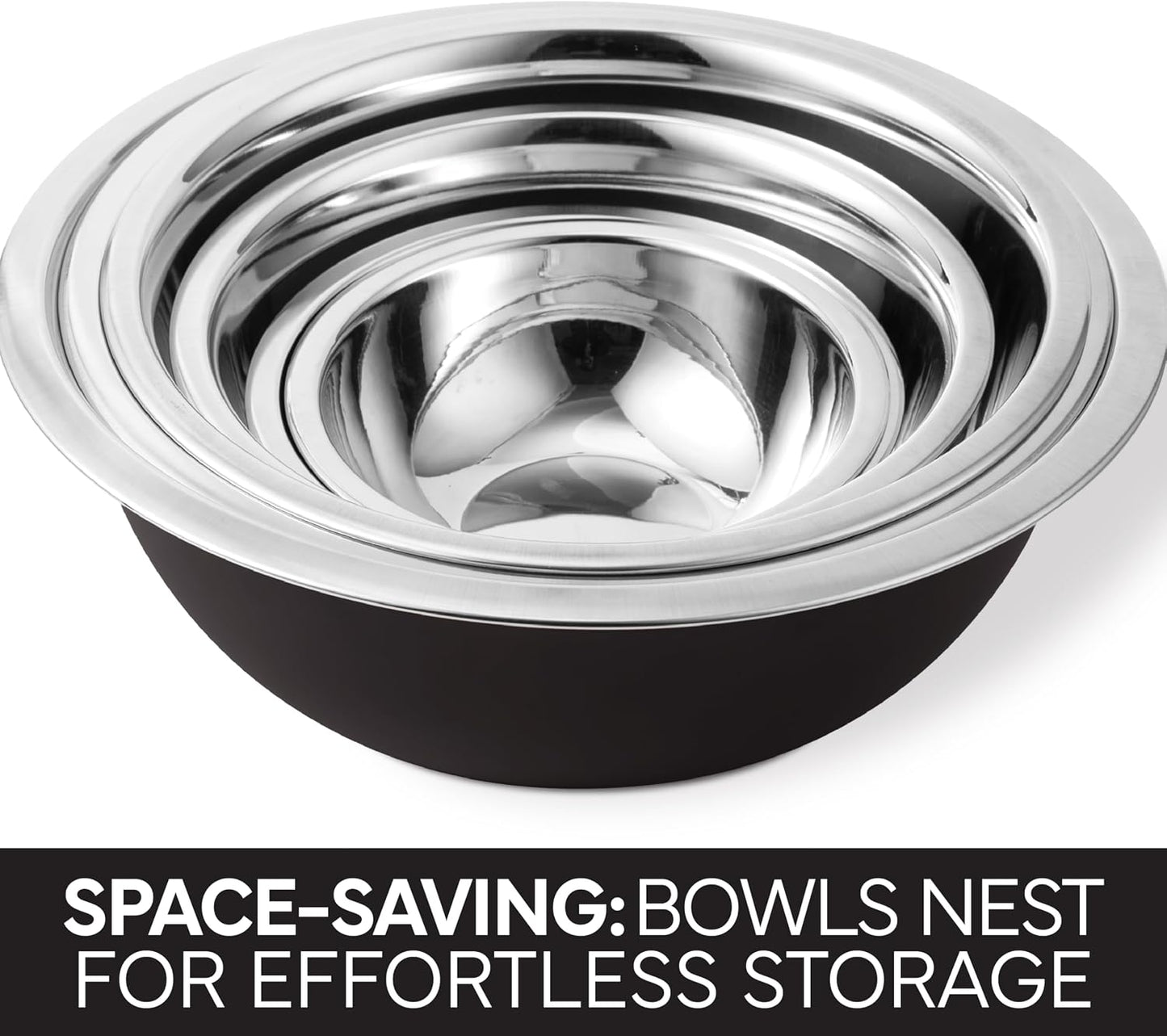 COOK WITH COLOR Stainless Steel Mixing Bowls Set - Nesting Bowls, 6 Pieces, Rose