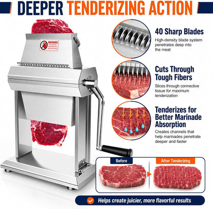 YBSVO 7" Commercial Meat Tenderizer Machine