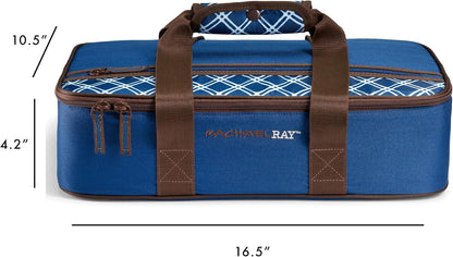 Rachael Ray Lasagna Lugger, Thermal Insulated Casserole Carrier for Hot or Cold Food, Lugger Tote for Potluck, Parties, Picnic, and Cookouts, Fits 9" x 13" Baking Dish