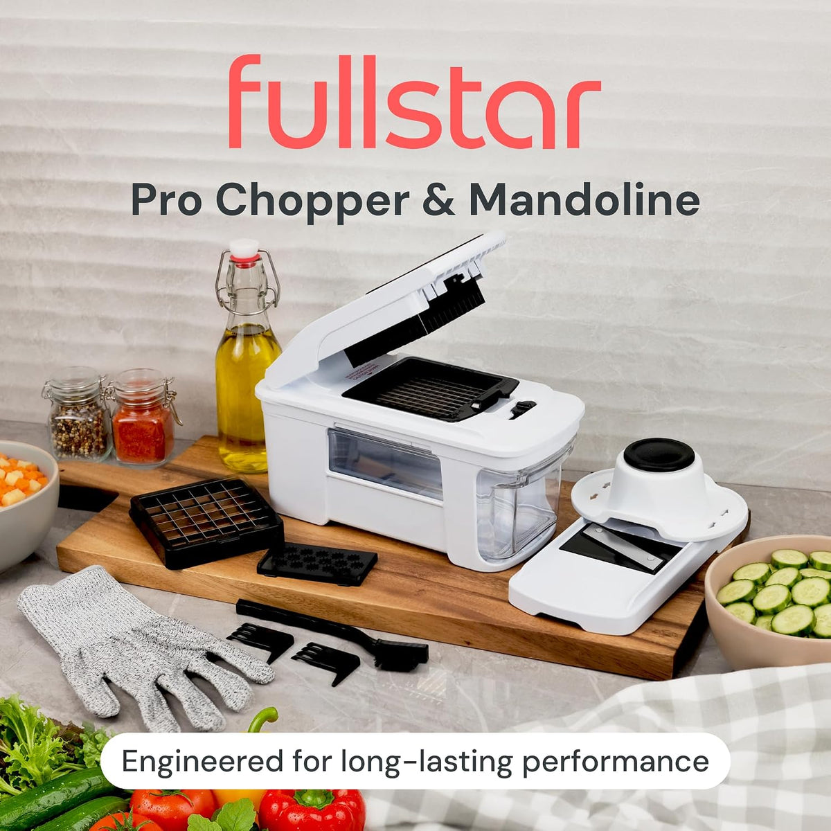 Fullstar Pro XL Vegetable Chopper & Mandoline Slicer, All-in-1 Kitchen Tool