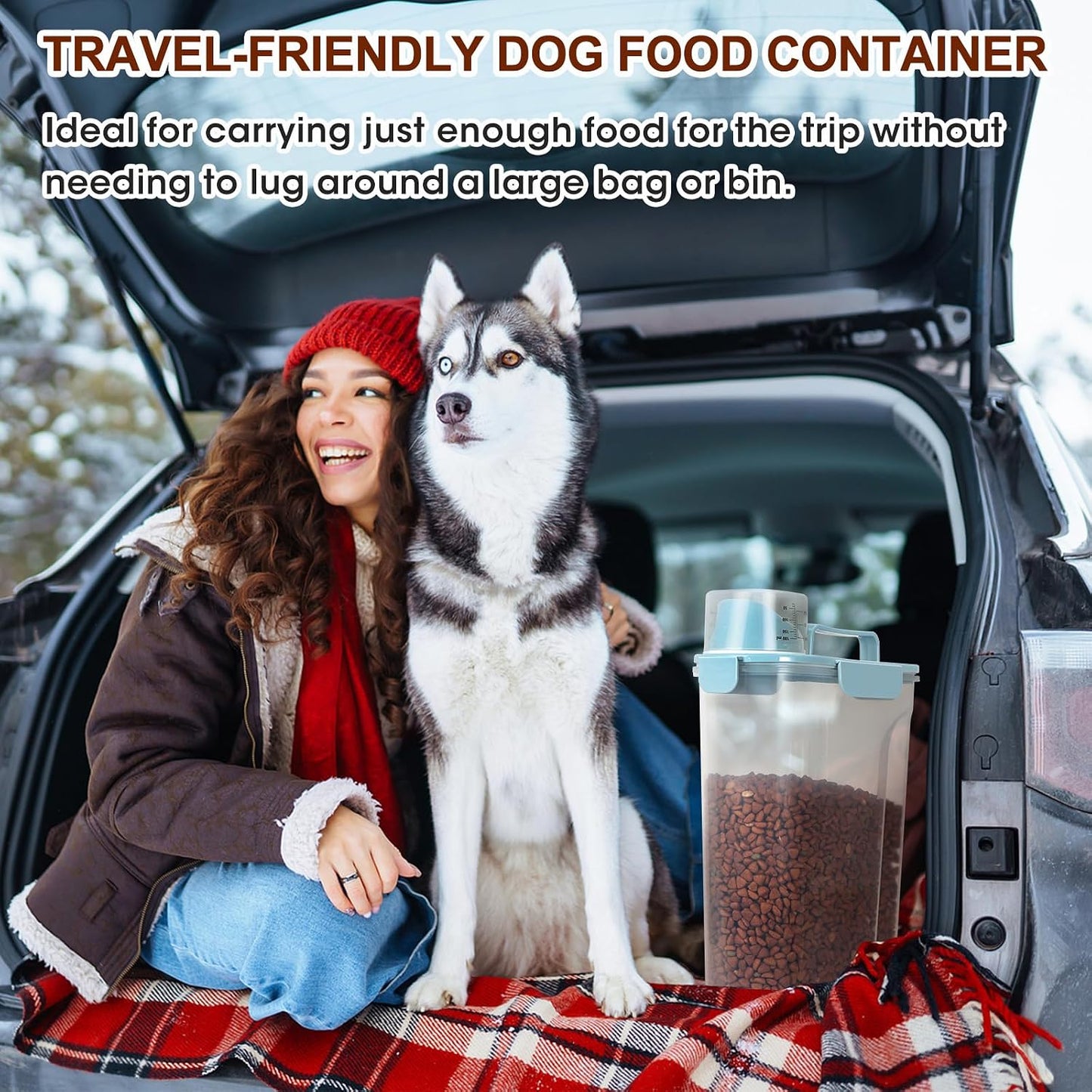 TBMax 10 Lbs Cat Dog Food Storage Container, 2026 Upgraded Large Pouring Container for Pet Food Storage, Bird Seed Dispenser, Portable Travel Kibble Holder -Dark Green