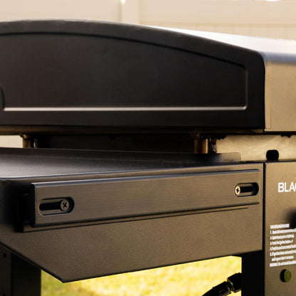 Blackstone Omnivore Outdoor Flat Top Gas Griddle w/Hard Cover, 28” - for Breakfast, BBQ & Grilling w/Steel Cooking Surface, Folding Side Shelves, Rear Grease System & Push-Button Ignition