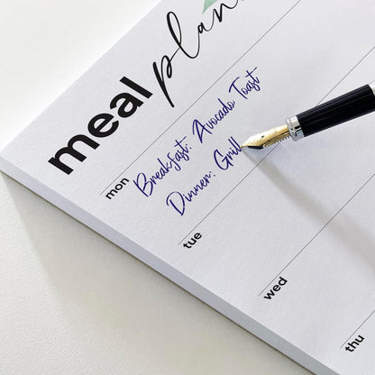 Weekly Meal Planner For Fridge with Tear Off Shopping List, Size 8" x 11.5", Magnetic Shopping List Pad For Fridge, Meal Planning Notepad, Weekly Meal Planner Notepad, Greenery Design.