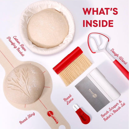KneadAce Essential Sourdough Starter Kit - Artisan Bread Baking Tools