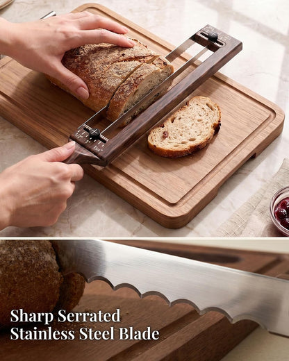 Adjustable Bread Knife, Ambidextrous Design Bread Slicer for Homemade Bread