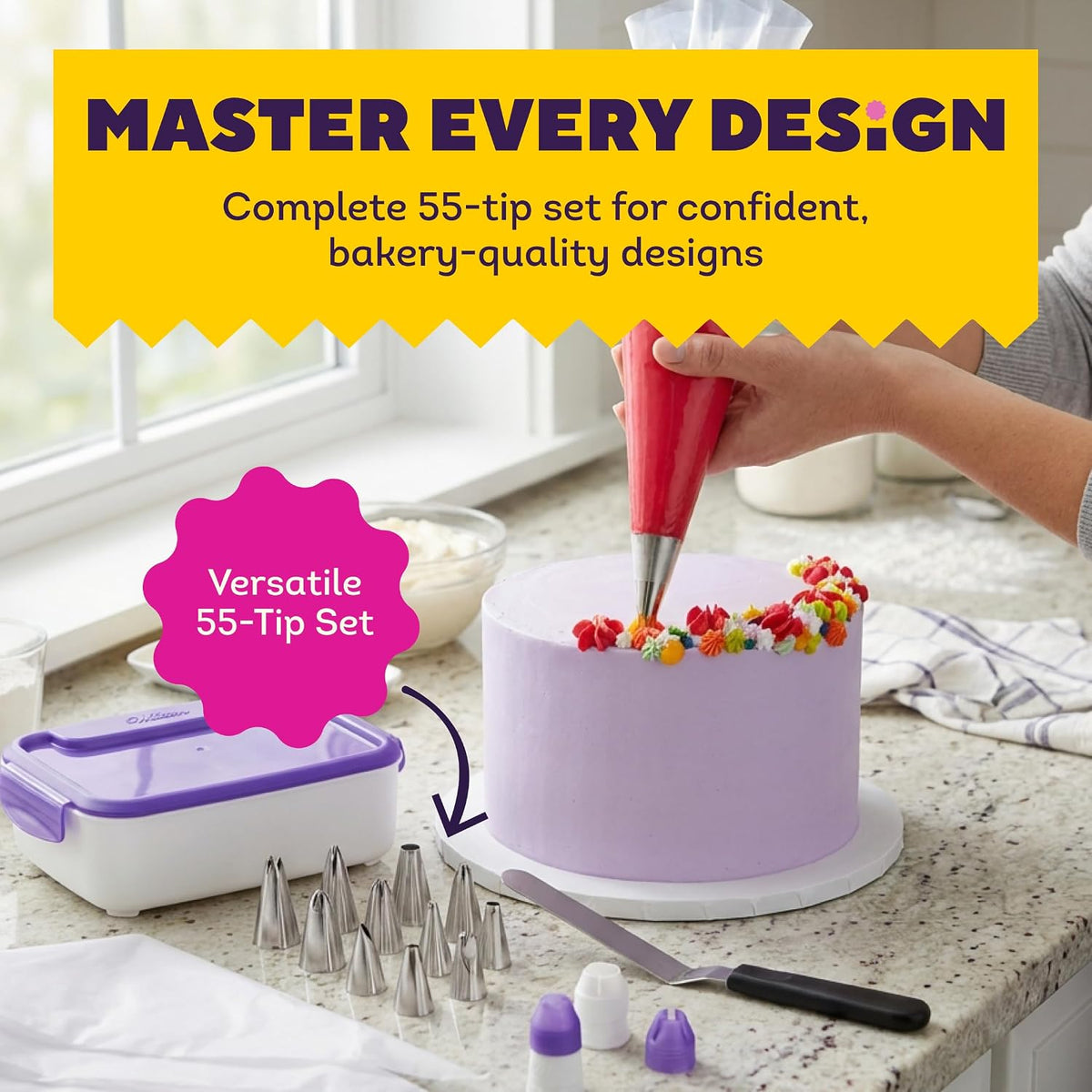Wilton Master Cake Decorating Piping Tips Set, with Case
