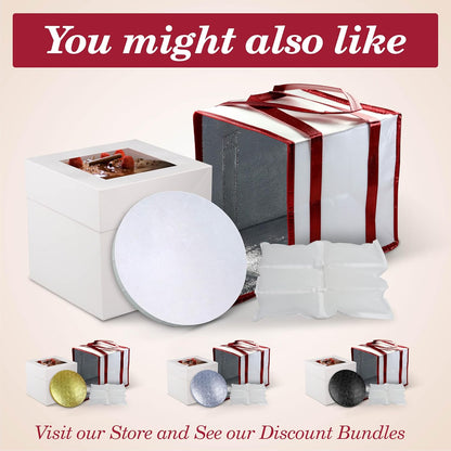 Cakebon Cake Boxes with Drums - 10 Inch Round White Cake Boards/Base para Pasteles (1-Pack) - Caja para Pasteles with Window for Birthdays, Weddings and Parties