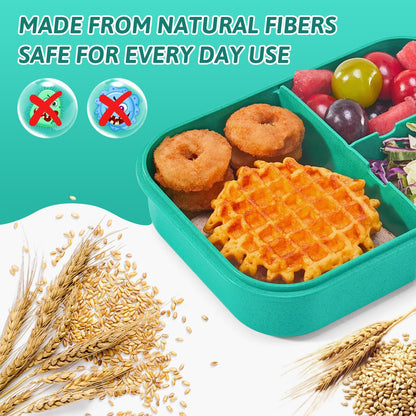 MISS BIG® Bento Box,Bento Box Adult,Lunch Box,Leak Proof Lunch Containers,No BPAs and No Chemical Dyes Bento Lunch Box,Dishwasher and Microwave Safe Lunch Containers for Adults(1900ml Gray)