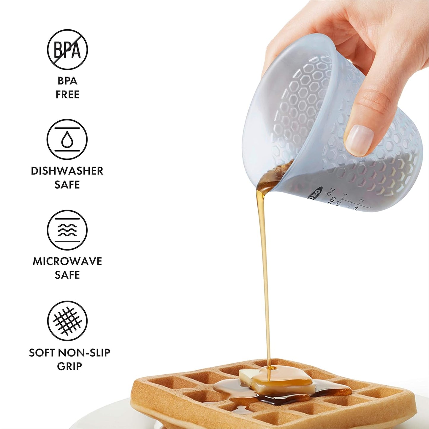 OXO Good Grips 3 Piece Squeeze & Pour Silicone Measuring Cup Set