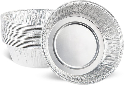 PLASTICPRO 6'' Inch Round Tin Foil Pie Pans Disposable Pack of 20
