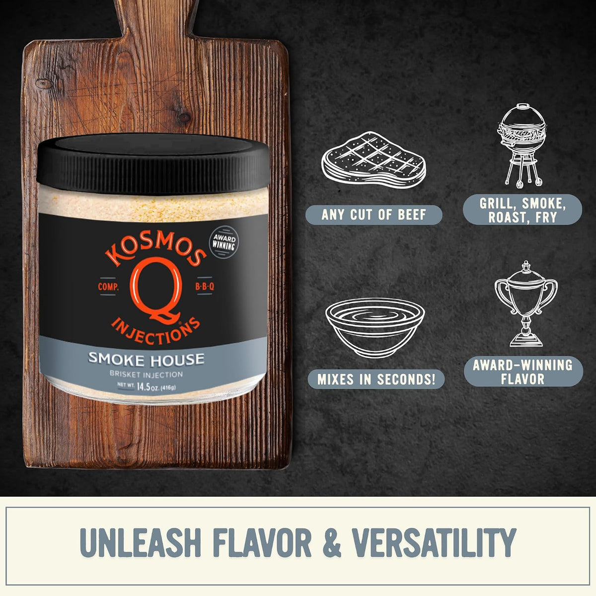 Kosmos Q Original BBQ Pork Injection, Meat Marinade, 16 Oz