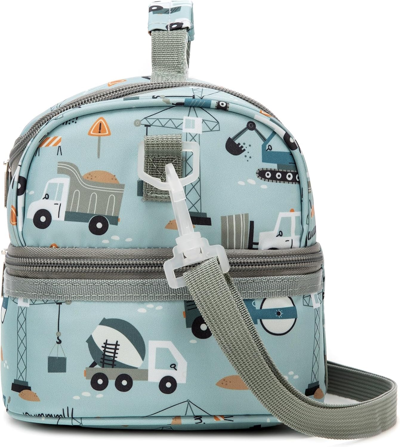Insulated Kids Dual Compartment Lunch Bags Tote for Girls Boys Toddler School Picnic Food Cooler Thermal with Strap Lunch Boxes Blue Unicorn
