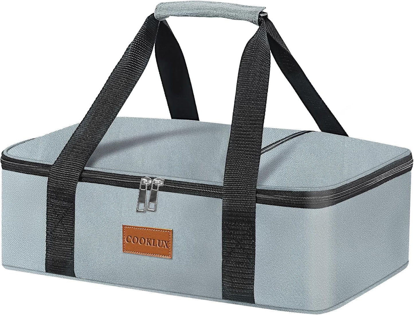 Insulated Casserole Carrier 9x13 Inch, Durable Nylon, Leak-Proof Casserole Dish Carrier, Casserole Carriers for Hot or Cold Food (Christmas)