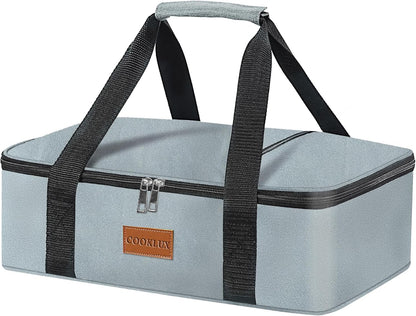 Insulated Casserole Carrier 9x13 Inch, Durable Nylon, Leak-Proof Casserole Dish Carrier, Casserole Carriers for Hot or Cold Food (Christmas)