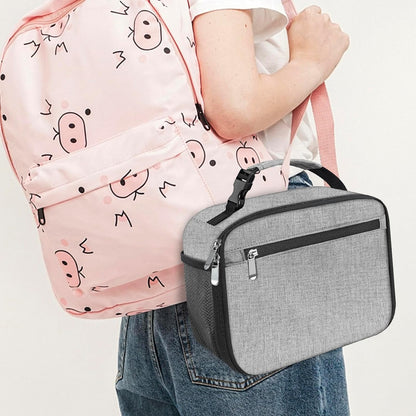Kids Lunch Box for Boys Girls Lunch Bag Insulated Durable Lunchbox Children Lunch Tote Bag for School Black