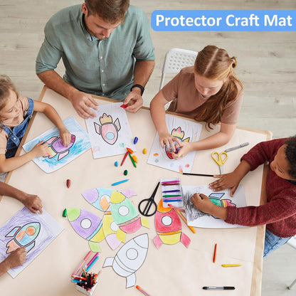Hushee 2 Pack Extra Large Silicone Mat Place Mats Table Protector Craft Heat Resistant Mat for Kitchen, Painting(White,24 x 36 Inches)