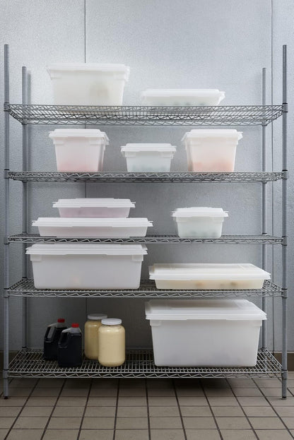Rubbermaid Commercial Products Polycarbonate Food Storage Box/Tote, 2 Gallon, Clear, for Restaurant/Kitchen/Cafeteria