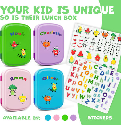 Umami All-in-1 Bento Box for Kids, Ice-pack & Utensils Included, 100% Leakproof & BPA free, Parents' favorite Lunch Box Kids (Green, 27 oz)