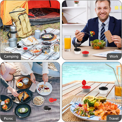Accmor Salt and Pepper Shakers, Mini Salt Shaker to go Moisture Proof Salt Pepper Shakers Spice Container Dispenser for Camping Picnic Lunch Boxes Travel Kitchen