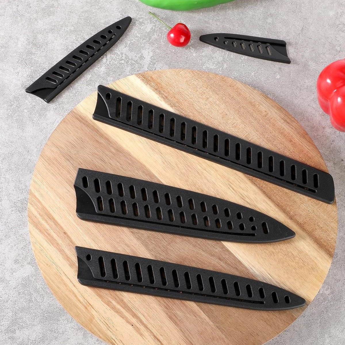 5Pcs Knife Sheath Plastic Chef Knife Protective Sleeves for Kitchen