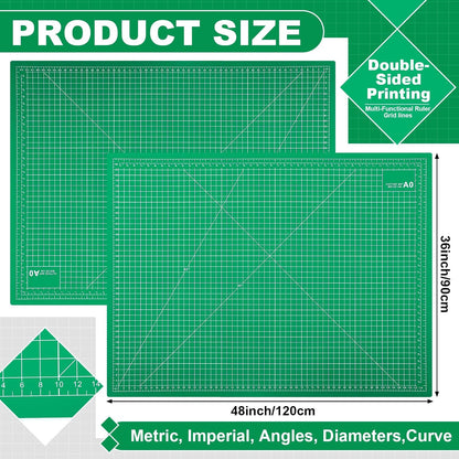 Pangda 1 Pcs 36 x 48 in Large Self Healing Cutting Mat for Sewing, Green