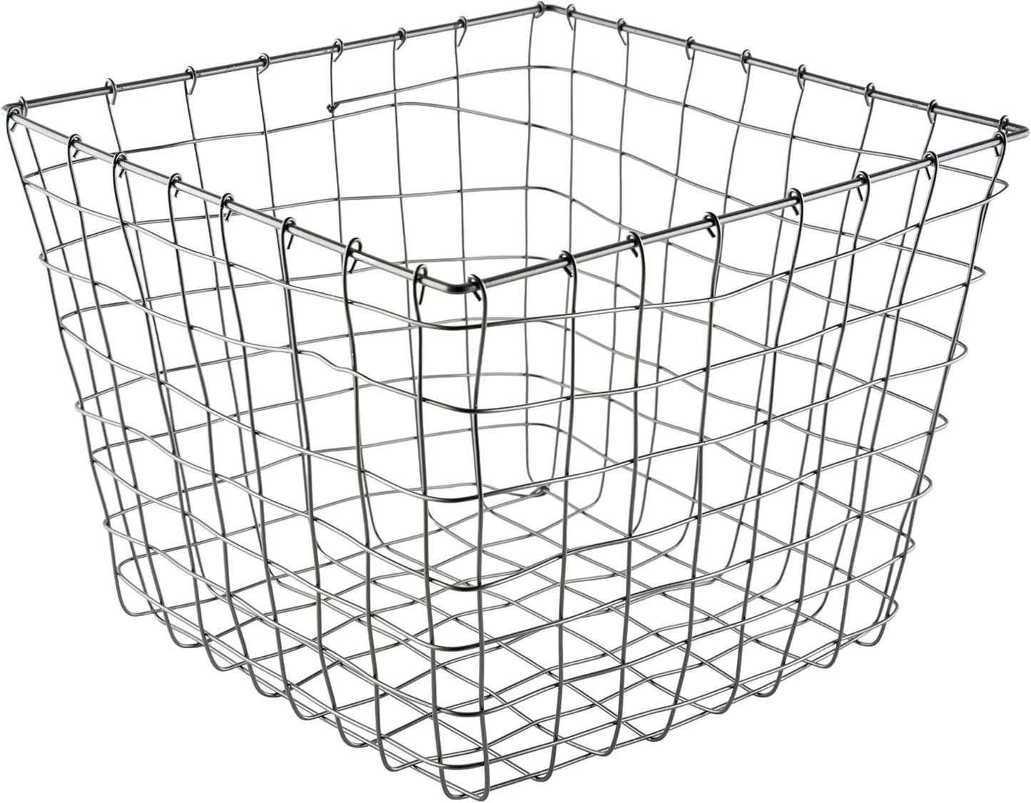 G.E.T. WB-315-MG Heavy Duty Iron Wire Utility Storage Basket/Bin with Handles, 11" x 8" x 8"