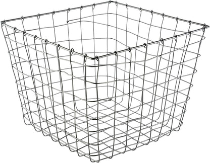 G.E.T. WB-315-MG Heavy Duty Iron Wire Utility Storage Basket/Bin with Handles, 11" x 8" x 8"