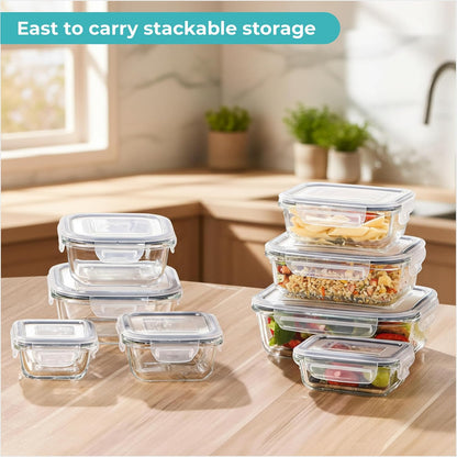 AISOON 40 Pcs 85oz Food Storage Containers with Lids, Airtight BPA-Free Leakproof Reusable Kitchen Containers, Freezer Safe Meal Prep & Pantry Organizer Set, Microwave & Dishwasher Safe