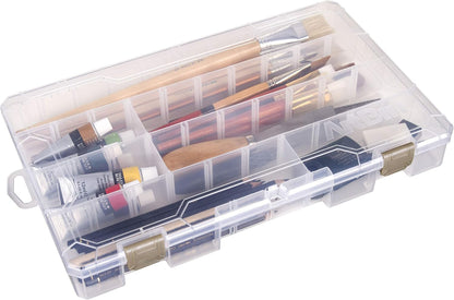 ArtBin Large Solutions Box Clear Art & Craft Organizer with Dividers - Plastic Storage Case for Convenient and Versatile Storage - Ideal for Various Craft Supplies