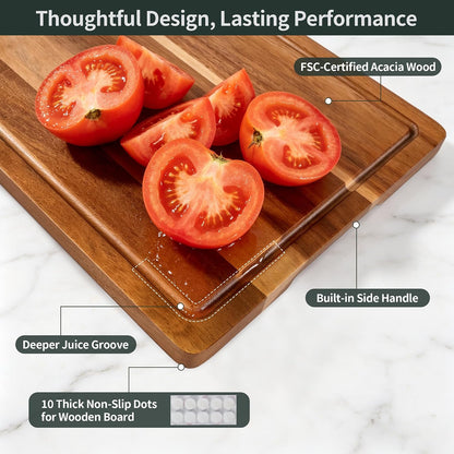 Stainless Steel Cutting Board Set for Kitchen, 2 Pack Metal Cutting Board with Counter Lip Dishwasher Safe Chopping Board for Meat, Vegetables, Fruits, Bread, Kneading (40 x 30cm/ 16 x 12 in)