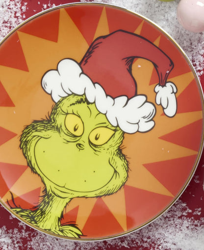 Lenox 898096 Merry Grinchmas Chip & Dip Bowl, Christmas Dishes, Festive Holiday Serveware