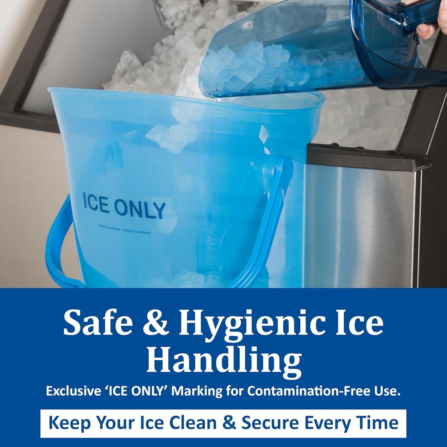 San Jamar Ice Tote, Blue, 16" H, 13-1/4"D, Plastic SILD6000-1 Each