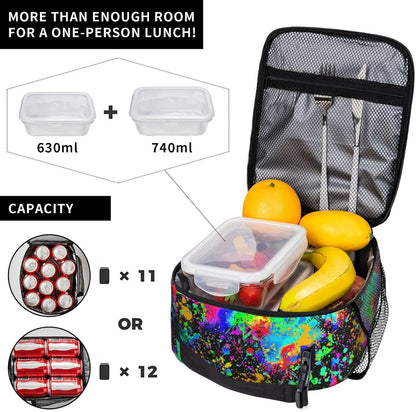 Boys Lunch Box for School Insulated Football Lunch Bag for Kid Boys Girls Teen Bento Boxes to School Office Picnic Travel Hiking Lunchbag Waterproof Leakproof with Adjustable Shoulder Strap