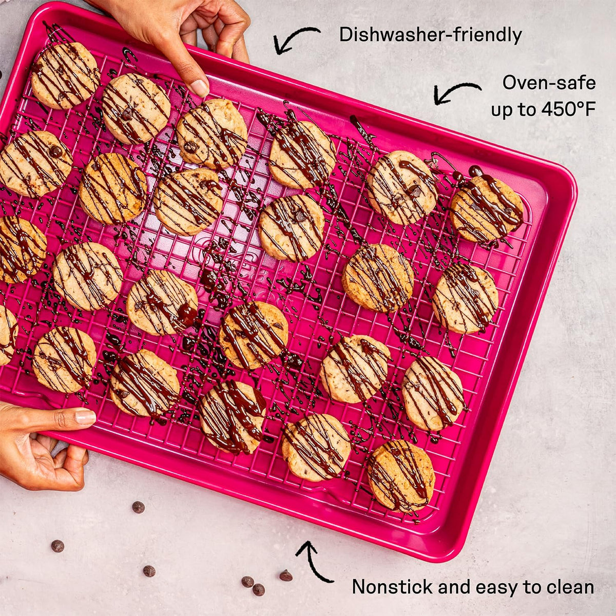 Great Jones Non Stick Wire Cooling Rack (Blueberry) – Fits Half Sheet