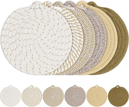 7" Trivets for Hot Dishes, 6 Pack Trivets for Hot Pots and Pans