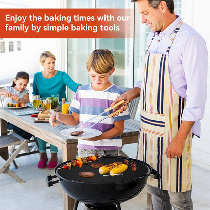 Oven Liners for Bottom of Electric Gas Oven, Reusable Non-Stick Teflon Protector Mat, Heat Resistant Grill Mats Outdoor, Easy to Clean Gas Stove Liners BPA and PFOA Free 23.6"x 15.7" Stovetop Cover